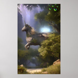 The Unicorn - Ken Gauge Surreal Art Poster
