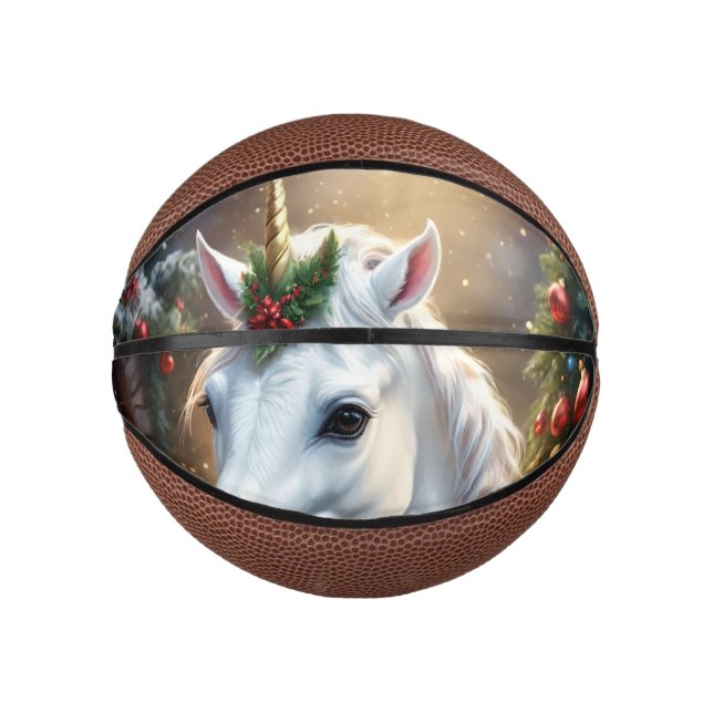 “The Unicorn of Noel” Mini Basketball (Front)