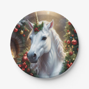 “The Unicorn of Noel” Paper Plate