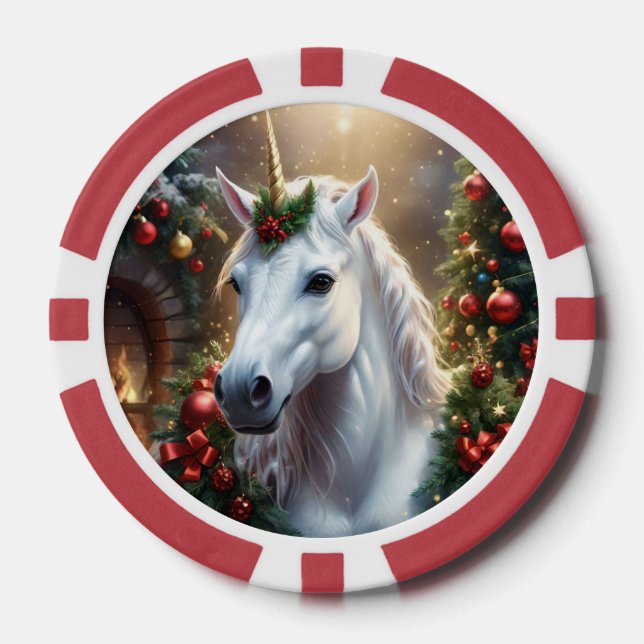 “The Unicorn of Noel” Poker Chips (Front)