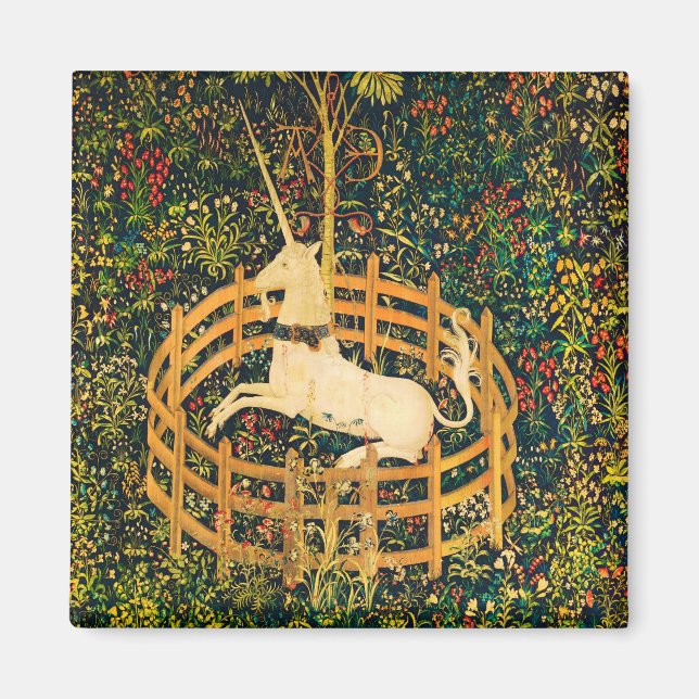 The Unicorn Rests in a Garden (Unicorn Tapestries) Magnet (Front)