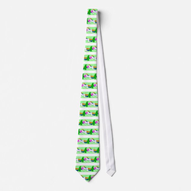 The Unicorn sees the Dinosaur Tie (Front)