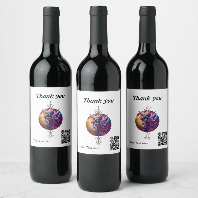 The unicorn wine label (Bottles)