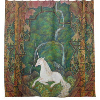 The Unicorn's Secret Garden Shower Curtain
