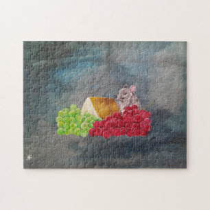 The Uninvited Guest Painting by Alfred Fox Jigsaw Puzzle