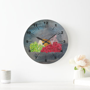 The Uninvited Guest Painting by Alfred Fox Large Clock