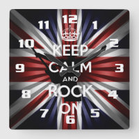 The union Jack and Keep calm and Rock On