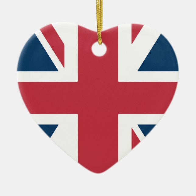 The Union Jack British Flag Ceramic Tree Decoration (Front)