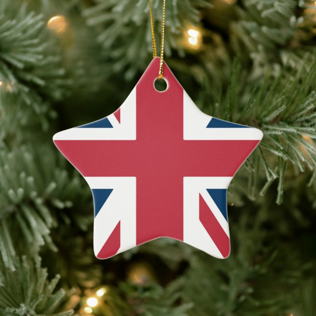 The Union Jack British Flag Ceramic Tree Decoration (Tree)