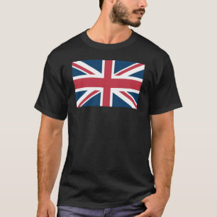 The Union Jack British Flag Men's Black T-Shirt