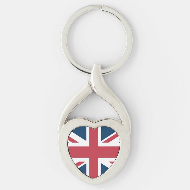 The Union Jack British Flag Metal Keychain (Front)