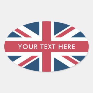 The Union Jack British Flag Oval Sticker