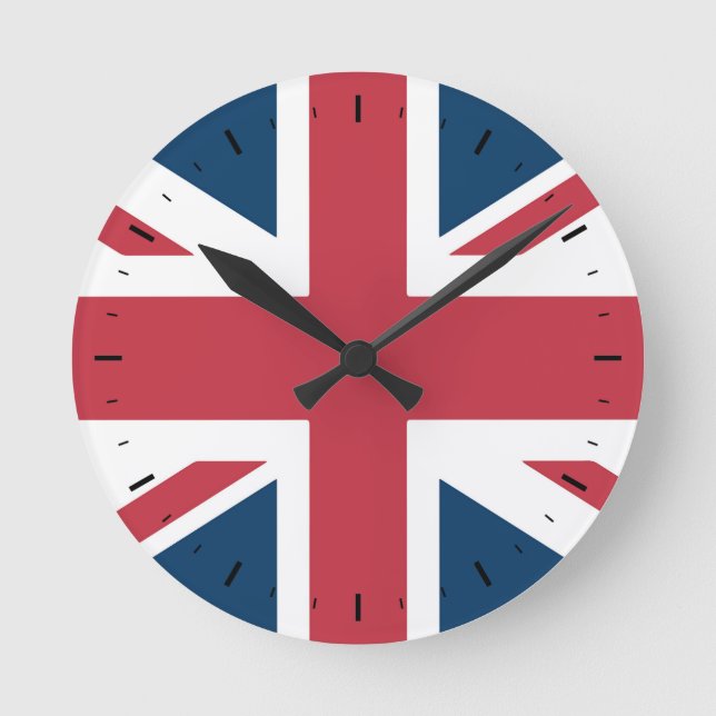 The Union Jack British Flag Round Clock (Front)