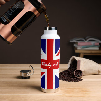 The Union Jack Flag with Funny Quote Water Bottle