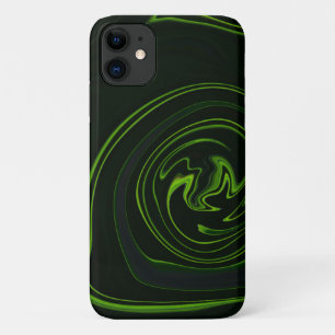 The Unique Black and Green Abstract Stripes Case-Mate iPhone Case