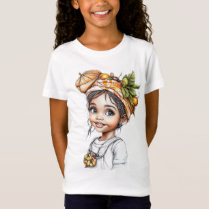 The unique T-shirt depicts a beautiful girl