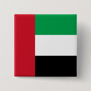 The United Arab Emirates Flag 15 Cm Square Badge
