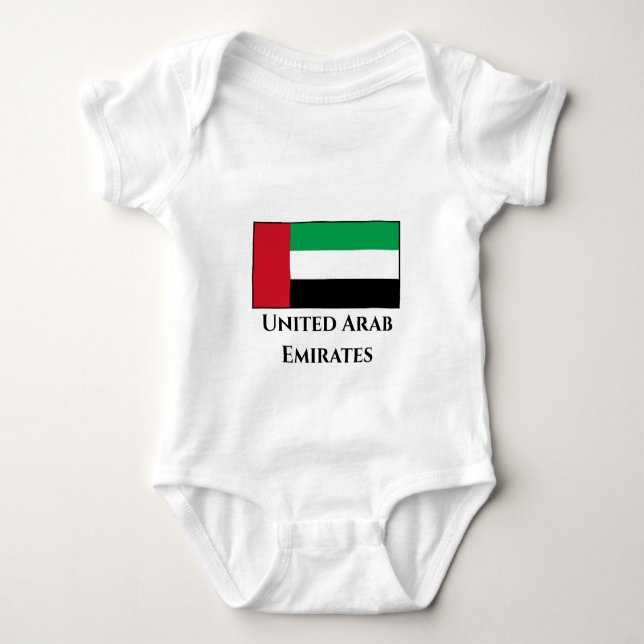 The United Arab Emirates Flag Baby Bodysuit (Front)