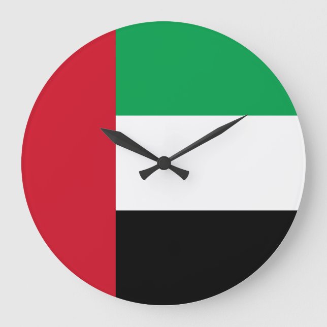 The United Arab Emirates Flag Large Clock (Front)