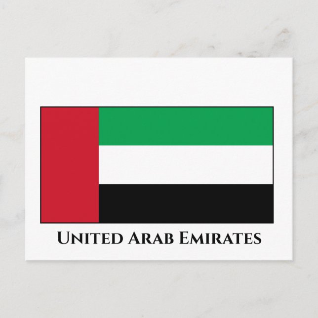 The United Arab Emirates Flag Postcard (Front)