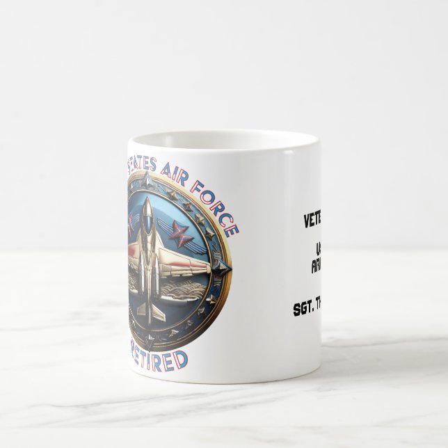 The United States Air Force Retired Coffee Mug (Center)