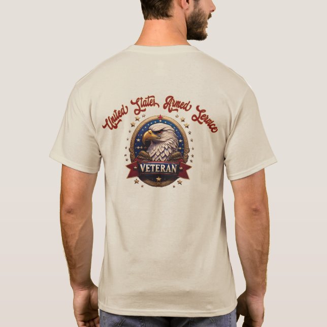 The United States Armed Services Retired Custom T-Shirt (Back)