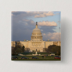 The United States Capitol Building in 15 Cm Square Badge