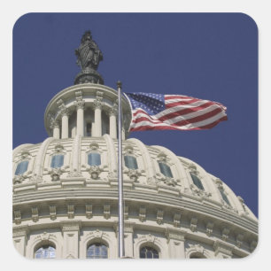 The United States Capitol, Washington, DC Square Sticker