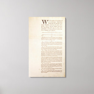 The United States Constitution, 1787 Canvas Print