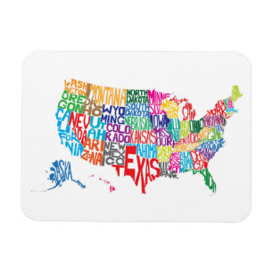 The United States in Names Magnet