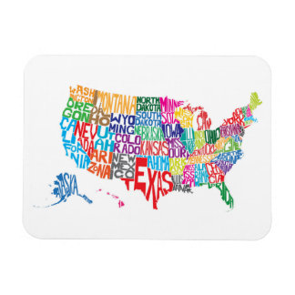 The United States in Names Magnet
