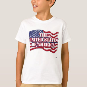The United States of America with flag distressed T-Shirt