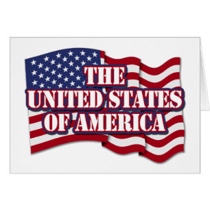The United States of America with USA flag