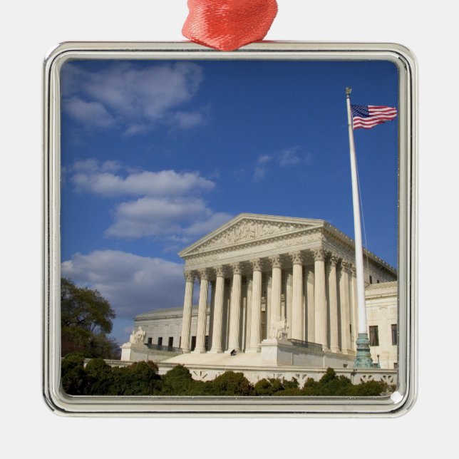 The United States Supreme Court Building in Metal Tree Decoration (Front)