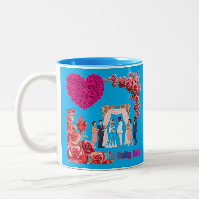 The Unity Knot azure Two-Tone Coffee Mug (Left)