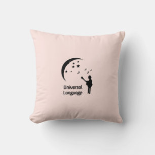 The Universal Language Pink Cushion
