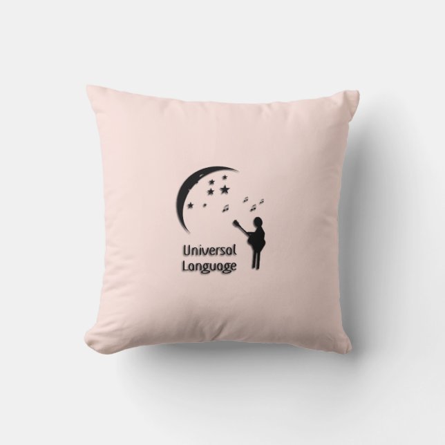 The Universal Language Pink Cushion (Front)