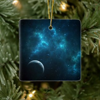The universe ceramic ornament