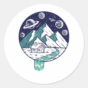 The Universe in my Cup Classic Round Sticker