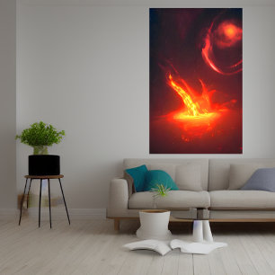 The universe is burning AI Art Poster