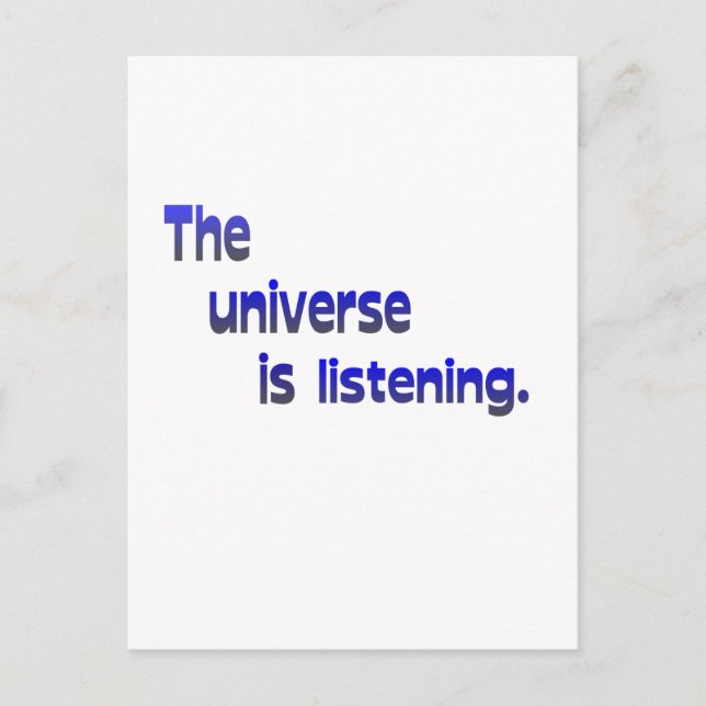 The Universe Is Listening Postcard (Front)