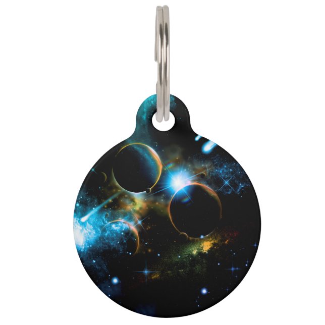 The universe of planets pet tag (Back)