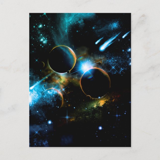 The universe of planets postcard (Front)