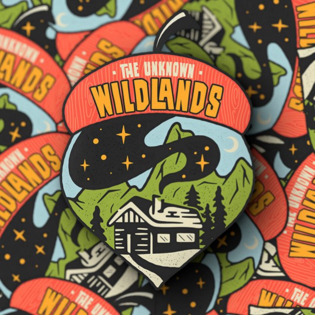 The Unknown Wildlands Camping | Die-Cut Sticker (The Unknown Wild lands Camping Sticker by PiggyPrint Stickers.)