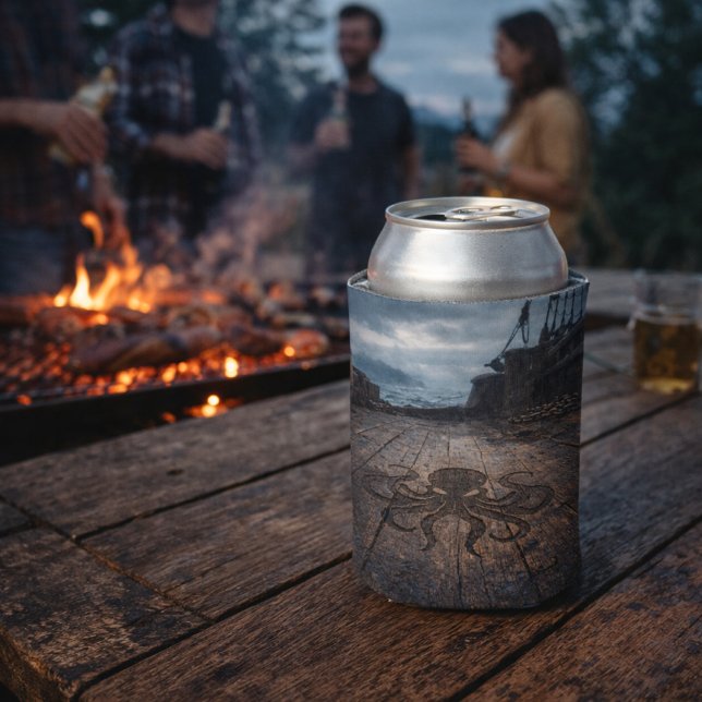 The Unmanned Deck — Pirate Ship Scene Can Cooler (Creator Uploaded)