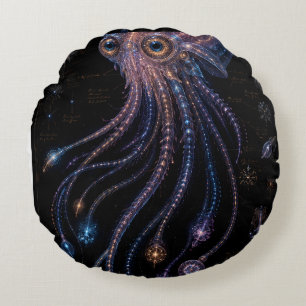 "The Unnamed — Deep Sea Creature Round Cushion