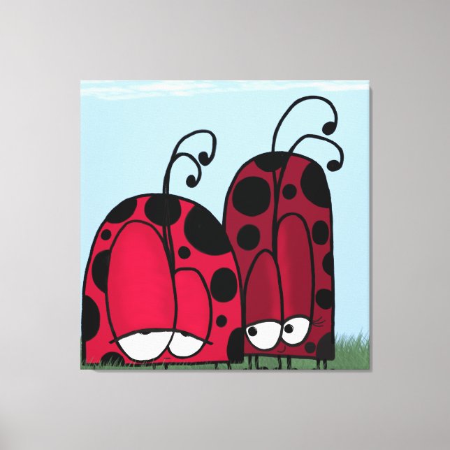 The Unrequited Love Ladybug Illustration Canvas Print (Front)
