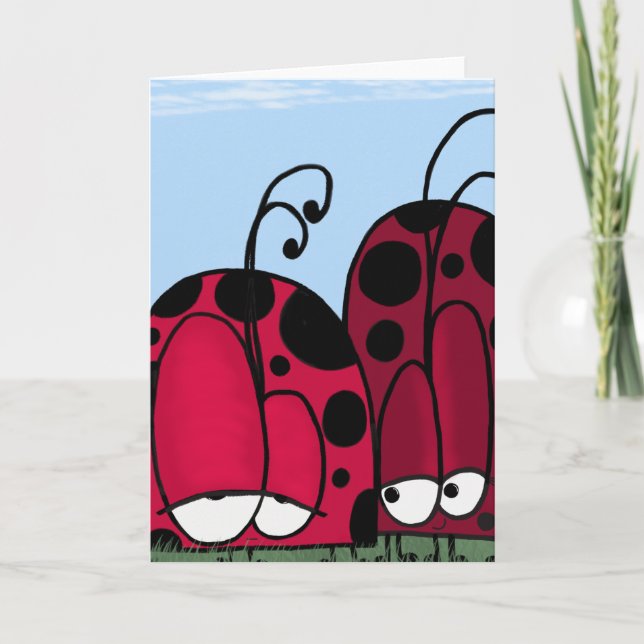 The Unrequited Love Ladybug Illustration Card (Front)