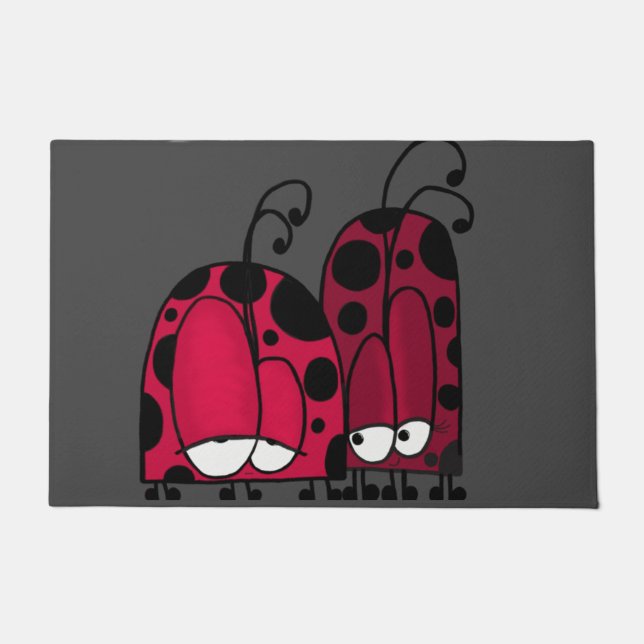 The Unrequited Love Ladybug Illustration Doormat (Front)