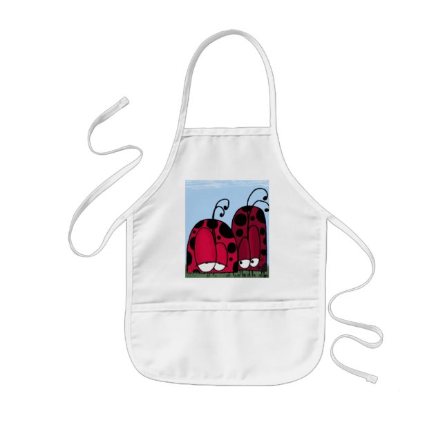 The Unrequited Love Ladybug Illustration Kids Apron (Front)